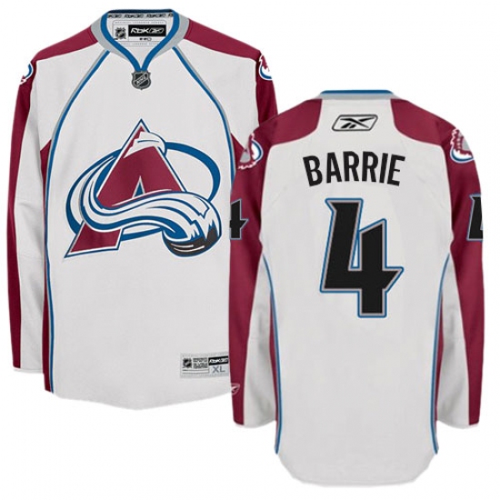 Youth Reebok Colorado Avalanche 4 Tyson Barrie Authentic White Away NHL Jersey