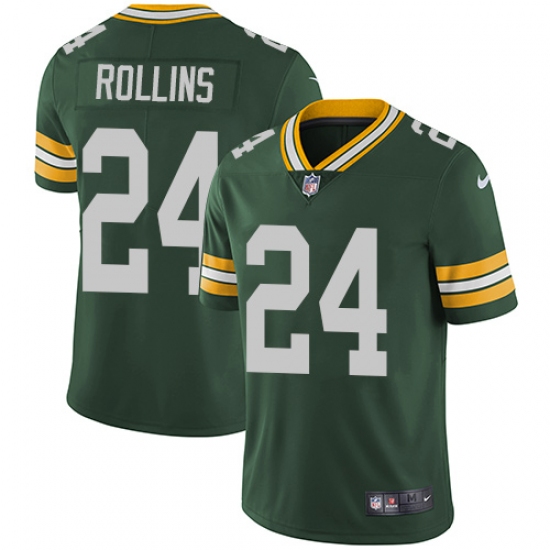 Youth Nike Green Bay Packers 24 Quinten Rollins Elite Green Team Color NFL Jersey