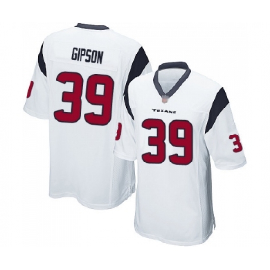 Men's Houston Texans 39 Tashaun Gipson Game White Football Jersey