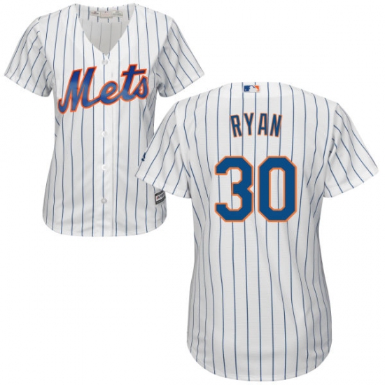 Women's Majestic New York Mets 30 Nolan Ryan Authentic White Home Cool Base MLB Jersey