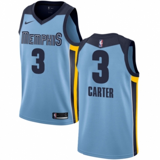 Women's Nike Memphis Grizzlies 3 Jevon Carter Swingman Light Blue NBA Jersey Statement Edition