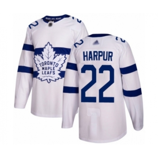 Men's Toronto Maple Leafs 22 Ben Harpur Authentic White 2018 Stadium Series Hockey Jersey