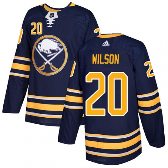 Men's Adidas Buffalo Sabres 20 Scott Wilson Authentic Navy Blue Home NHL Jersey