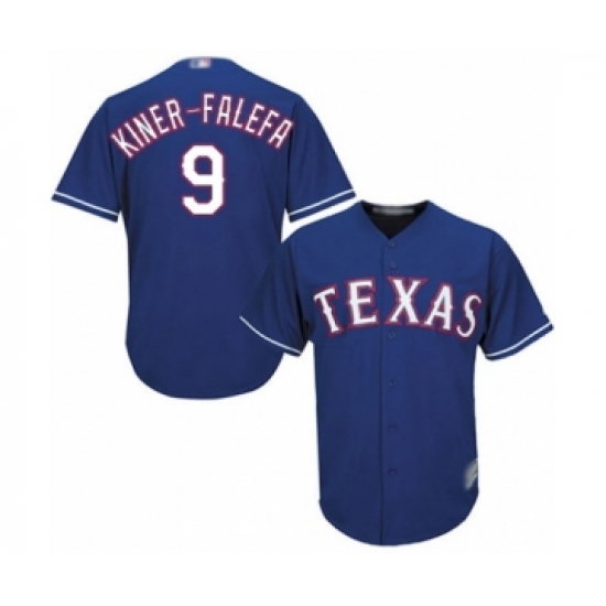 Youth Texas Rangers 9 Isiah Kiner-Falefa Authentic Royal Blue Alternate 2 Cool Base Baseball Player Jersey