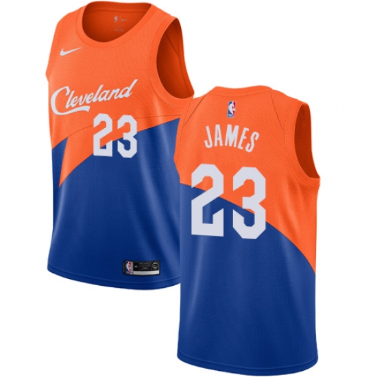 Women's Nike Cleveland Cavaliers 23 LeBron James Swingman Blue NBA Jersey - City Edition