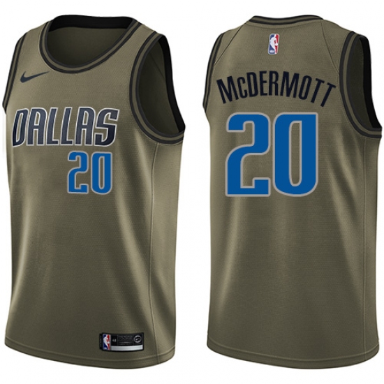 Youth Nike Dallas Mavericks 20 Doug McDermott Swingman Green Salute to Service NBA Jersey