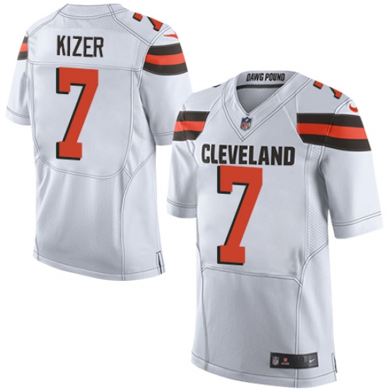 Men's Nike Cleveland Browns 7 DeShone Kizer Elite White NFL Jersey