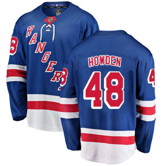 Youth New York Rangers 48 Brett Howden Fanatics Branded Royal Blue Home Breakaway NHL Jersey