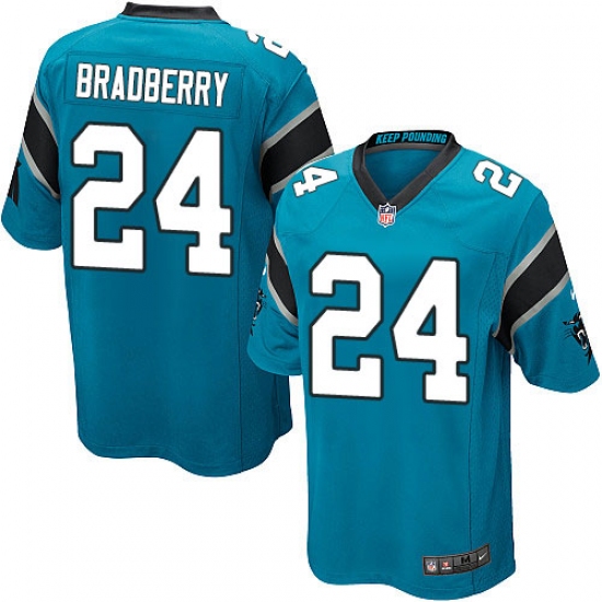 Men's Nike Carolina Panthers 24 James Bradberry Game Blue Alternate NFL Jersey