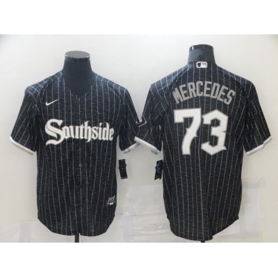 Men's Chicago White Sox 73 Yermin Mercedes Nike Black City Player Mlb Jersey