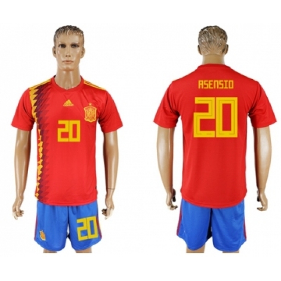 Spain 20 Asensio Home Soccer Country Jersey