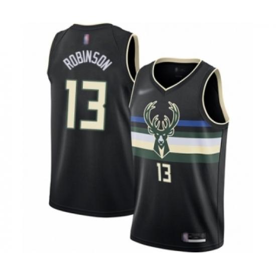 Youth Milwaukee Bucks 13 Glenn Robinson Swingman Black Finished Basketball Jersey - Statement Edition