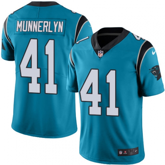 Men's Nike Carolina Panthers 41 Captain Munnerlyn Blue Alternate Vapor Untouchable Limited Player NFL Jersey