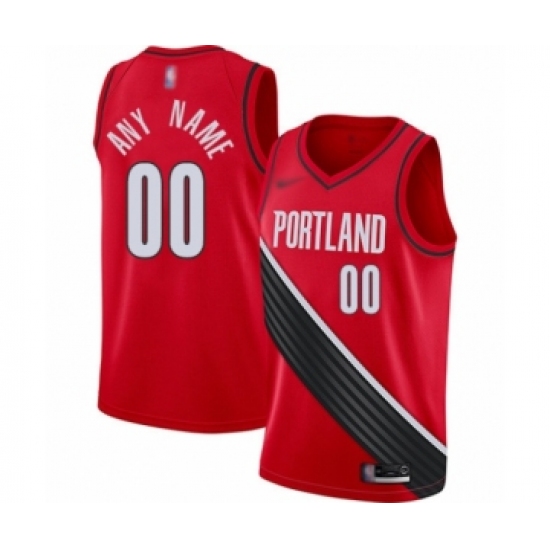 Men's Portland Trail Blazers Customized Authentic Red Finished Basketball Jersey - Statement Edition