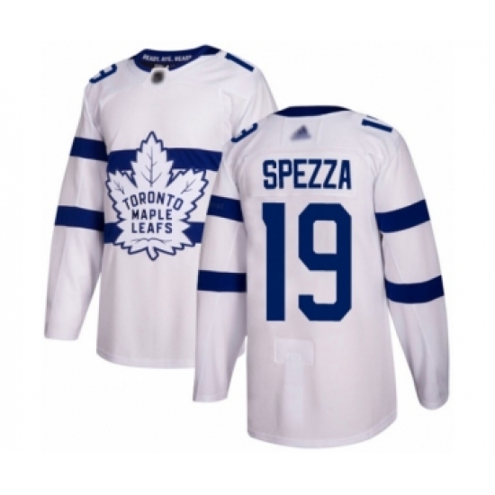 Men's Toronto Maple Leafs 19 Jason Spezza Authentic White 2018 Stadium Series Hockey Jersey