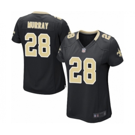 Women's New Orleans Saints 28 Latavius Murray Game Black Team Color Football Jersey