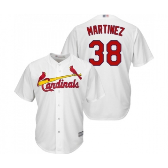 Men's St. Louis Cardinals 38 Jose Martinez Replica White Home Cool Base Baseball Jersey