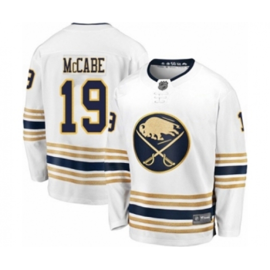 Youth Buffalo Sabres 19 Jake McCabe Fanatics Branded White 50th Season Breakaway Hockey Jersey