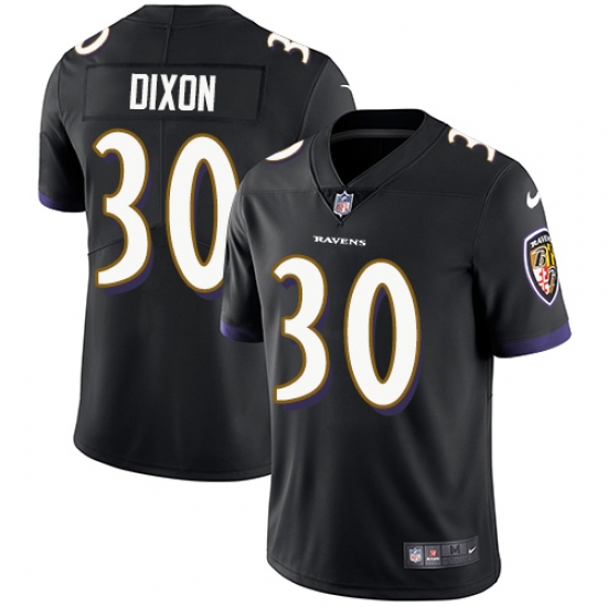 Youth Nike Baltimore Ravens 30 Kenneth Dixon Black Alternate Vapor Untouchable Limited Player NFL Jersey