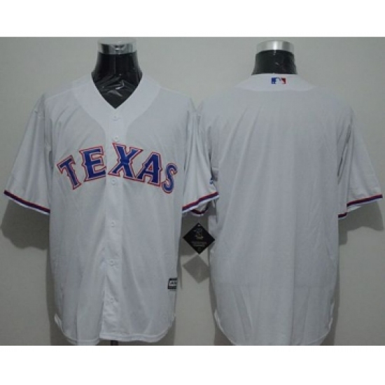 Men's Texas Rangers Blank White New Cool Base Stitched MLB Jersey