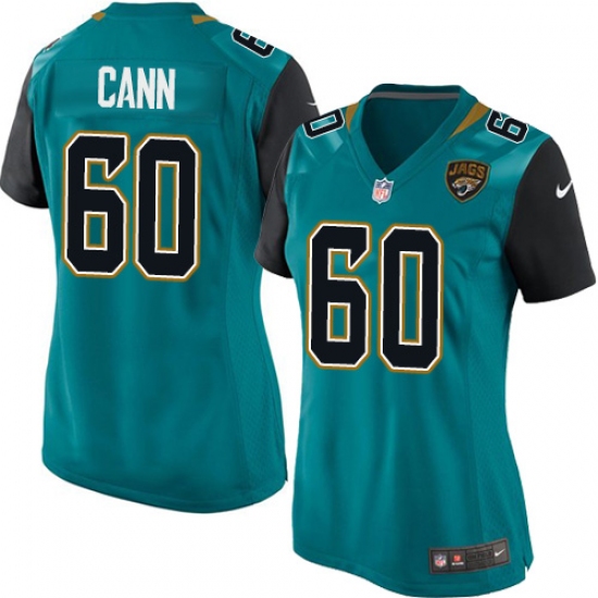 Women's Nike Jacksonville Jaguars 60 A. J. Cann Game Teal Green Team Color NFL Jersey