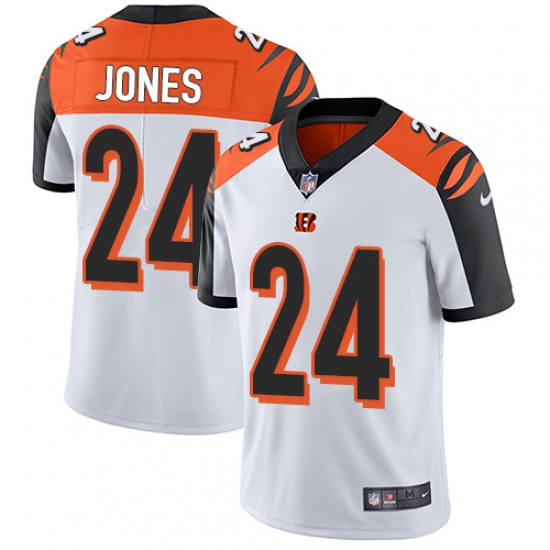 Men's Nike Cincinnati Bengals 24 Adam Jones Vapor Untouchable Limited White NFL Jersey