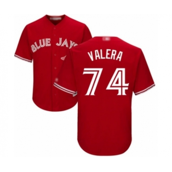 Youth Toronto Blue Jays 74 Breyvic Valera Authentic Scarlet Alternate Baseball Player Jersey