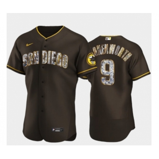 Men's San Diego Padres 9 Jake Cronenworth Diamond Edition Brown Jersey