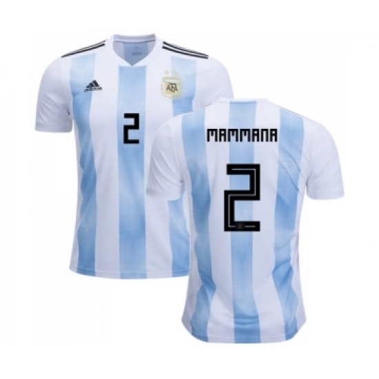 Argentina 2 Mammana Home Soccer Country Jersey