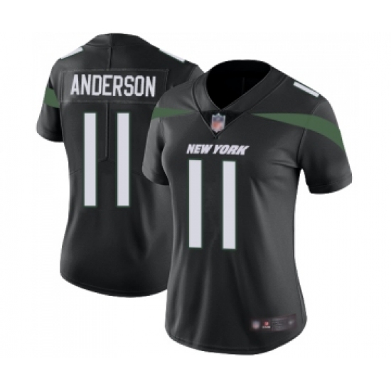 Women's New York Jets 11 Robby Anderson Black Alternate Vapor Untouchable Limited Player Football Jersey