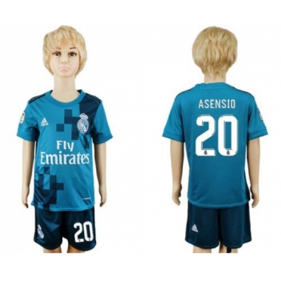 Real Madrid 20 Asensio Sec Away Kid Soccer Club Jersey