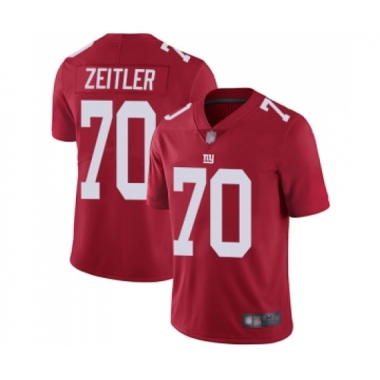 Youth New York Giants 70 Kevin Zeitler Red Alternate Vapor Untouchable Limited Player Football Jersey