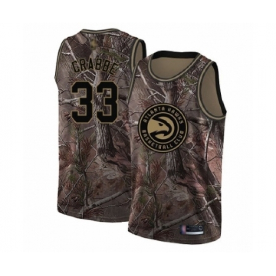 Men's Atlanta Hawks 33 Allen Crabbe Swingman Camo Realtree Collection Basketball Jersey