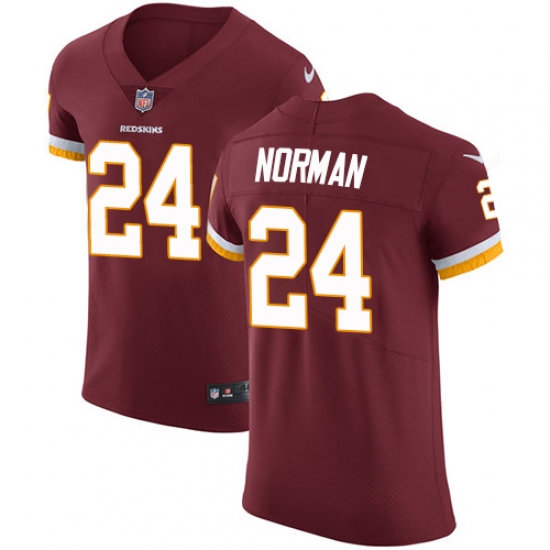 Men's Nike Washington Redskins 24 Josh Norman Elite Burgundy Red Team Color NFL Jersey