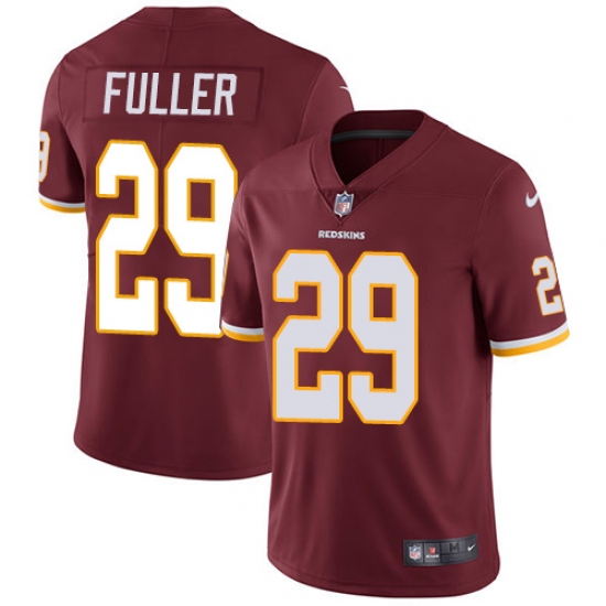 Men's Nike Washington Redskins 29 Kendall Fuller Burgundy Red Team Color Vapor Untouchable Limited Player NFL Jersey