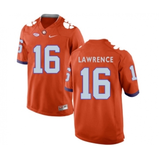 Clemson Tigers 16 Trevor Lawrence Orange College Football Jersey