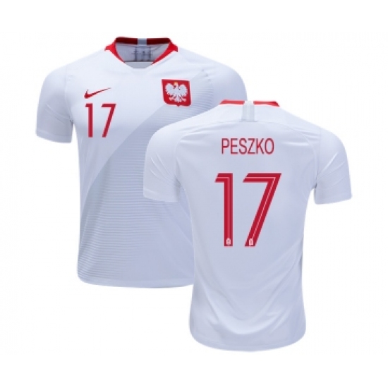 Poland 17 PESZKO Home Soccer Country Jersey