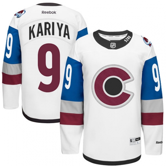 Men's Reebok Colorado Avalanche 9 Paul Kariya Premier White 2016 Stadium Series NHL Jersey