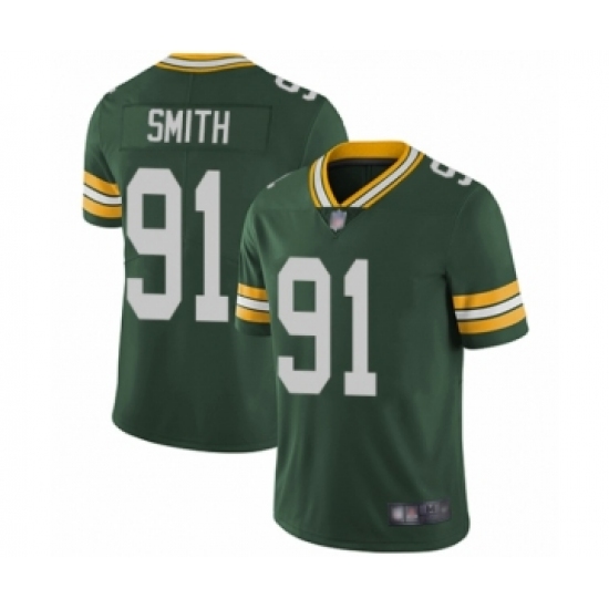 Youth Green Bay Packers 91 Preston Smith Green Team Color Vapor Untouchable Limited Player Football Jersey