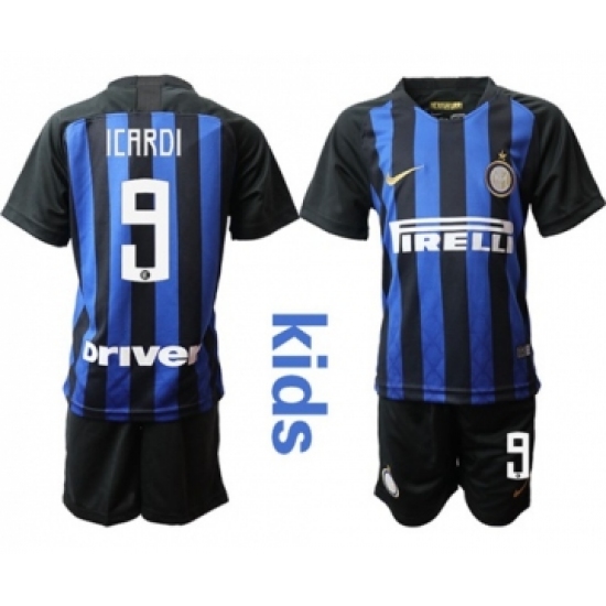 Inter Milan 9 Icardi Home Kid Soccer Club Jersey