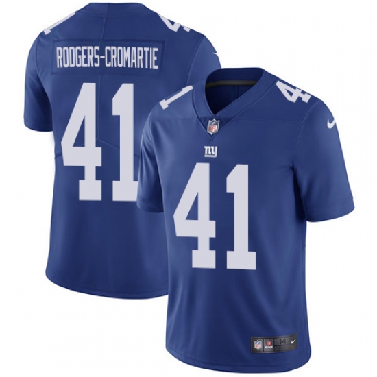 Youth Nike New York Giants 41 Dominique Rodgers-Cromartie Royal Blue Team Color Vapor Untouchable Limited Player NFL Jersey