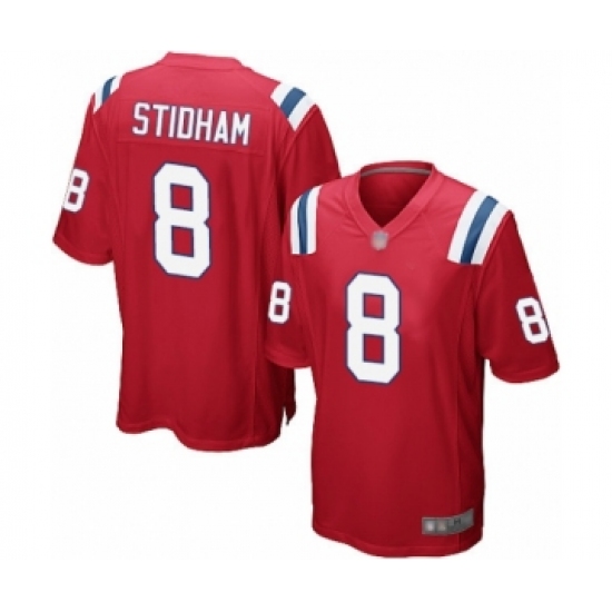 Men's New England Patriots 8 Jarrett Stidham Game Red Alternate Football Jersey