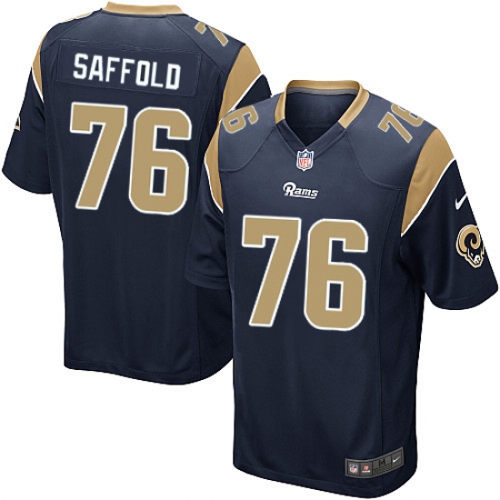 Men's Nike Los Angeles Rams 76 Rodger Saffold Game Navy Blue Team Color NFL Jersey