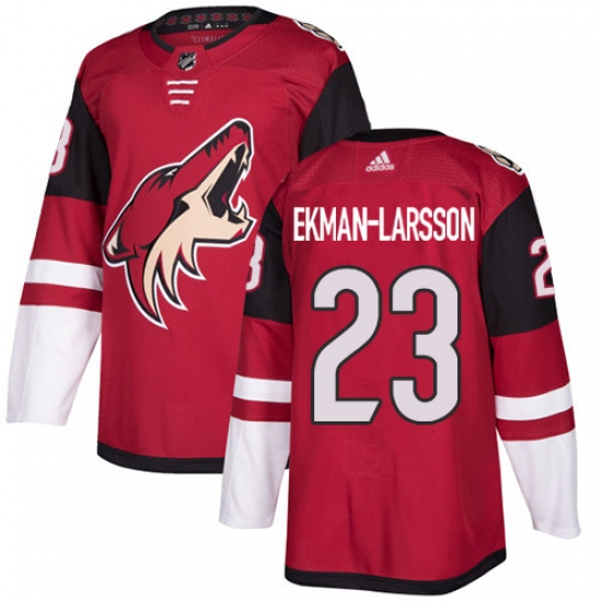 Men's Adidas Arizona Coyotes 23 Oliver Ekman-Larsson Authentic Burgundy Red Home NHL Jersey