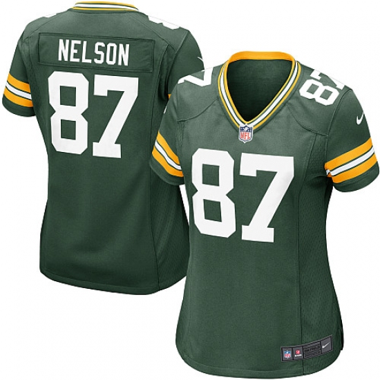 Women's Nike Green Bay Packers 87 Jordy Nelson Game Green Team Color NFL Jersey