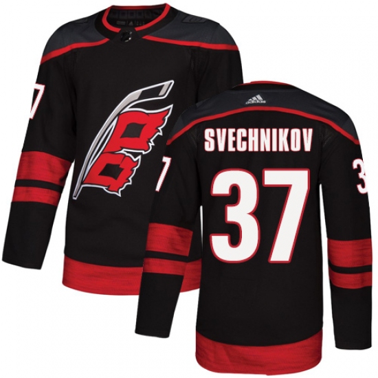 Men's Adidas Carolina Hurricanes 37 Andrei Svechnikov Premier Black Alternate NHL Jersey