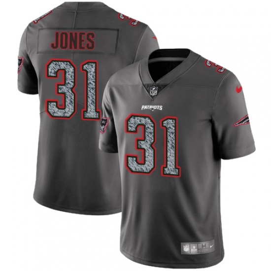 Youth Nike New England Patriots 31 Jonathan Jones Gray Static Untouchable Limited NFL Jersey