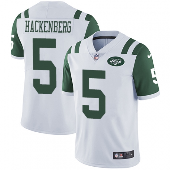 Youth Nike New York Jets 5 Christian Hackenberg White Vapor Untouchable Limited Player NFL Jersey
