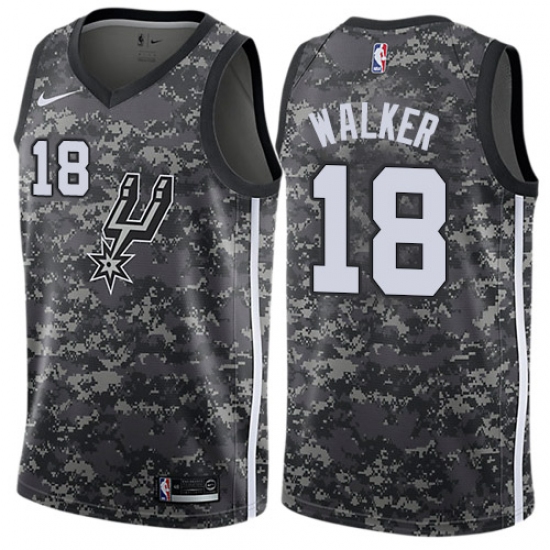 Women's Nike San Antonio Spurs 18 Lonnie Walker Swingman Camo NBA Jersey - City Edition