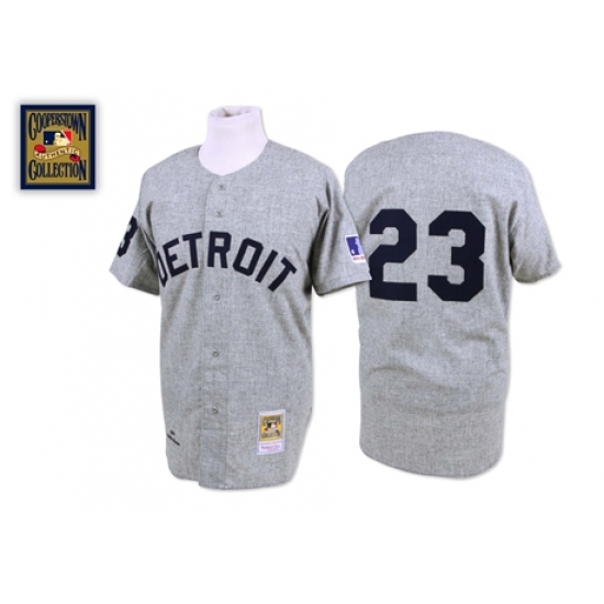 Men's Mitchell and Ness 1969 Detroit Tigers 23 Willie Horton Authentic Grey Throwback MLB Jersey